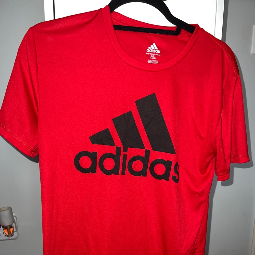 Red Adidas shirt